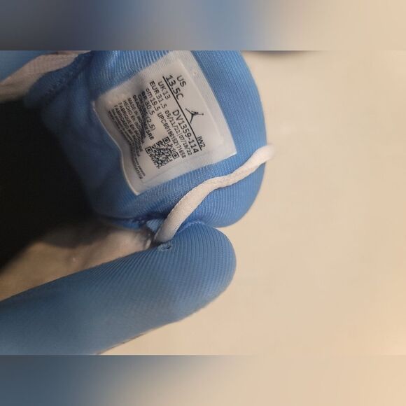 Jordan dub zero blue white and black Gs Kids Sz 13.5 C - Picture 7 of 7